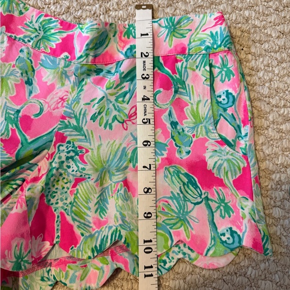 Lilly Pulitzer Dahlia Pink and Green Floral Shorts - Picture 8 of 11